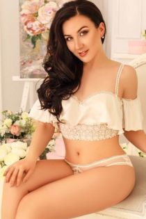 Agafia escort - 34B bust, brunette hair, blue eyes
