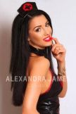 Romanian brunette 34B bust size escort girl